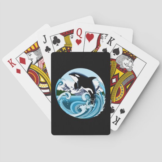 Jeu De Cartes Orca Killer Whale Blue Ocean (dos)