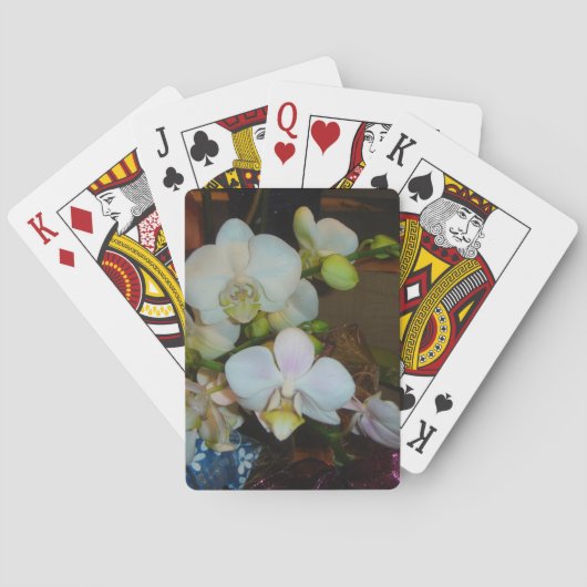 Jeu De Cartes Orchidées blanches Jouer aux cartes (dos)