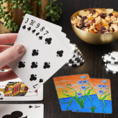 Jeu De Cartes Orchidées Océan Coucher de Soleil  (In Situ)