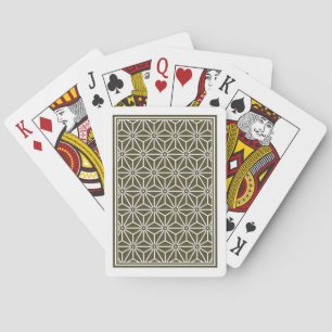 Jeu De Cartes Oriental Green Matsuba Asanoha Japon Motif