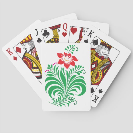 Jeu De Cartes Ornamental Floral Flower Design – Elegant (dos)