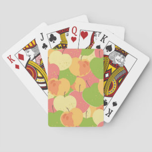 Jeu De Cartes Ornement avec des pommes