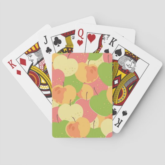Jeu De Cartes Ornement avec des pommes (dos)