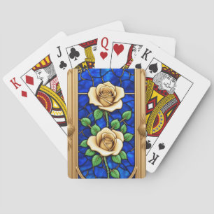 Jeu De Cartes Ornement Rose Dorée Artwork