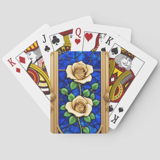 Jeu De Cartes Ornement Rose Dorée Artwork (dos)