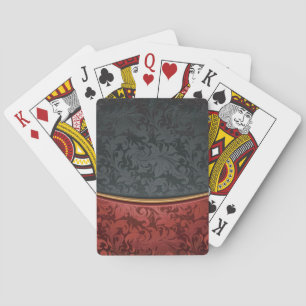 Jeu De Cartes Ornement vintage rouge et noir