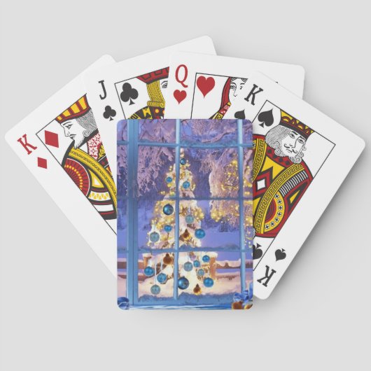 Jeu De Cartes Ornements de fête de Noël (dos)