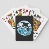 Jeu De Cartes Orque Majestueux Baleine Tueuse Vagues Bleues Océa (dos)