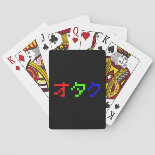 Jeu De Cartes OTAKU 8 Bit Pixel Japonais Katakana (dos)