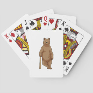 Jeu De Cartes Ours au baseball avec batte de baseball