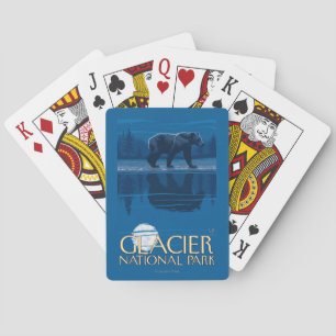 Jeu De Cartes Ours dans le clair de lune - parc national de