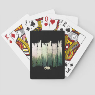 Jeu De Cartes Ours en forêt nature arbres paysage