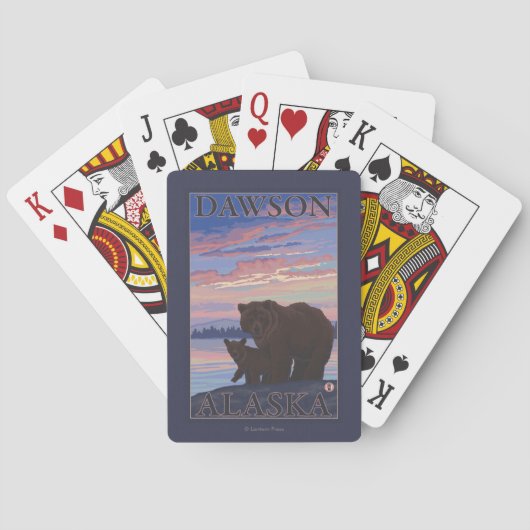 Jeu De Cartes Ours et CUB - Dawson, Alaska (dos)