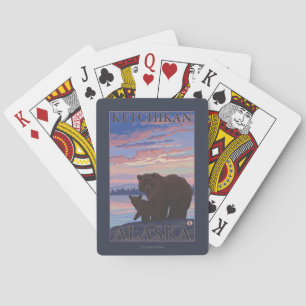 Jeu De Cartes Ours et CUB - Ketchikan, Alaska