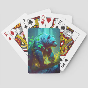 Jeu De Cartes Ours Gizzly Portrait animal Peinture Faune