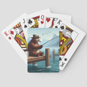 Jeu De Cartes Ours montagnard rustique et vintage de plein air