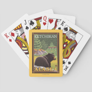 Jeu De Cartes Ours noir en forêt - Ketchikan, Alaska