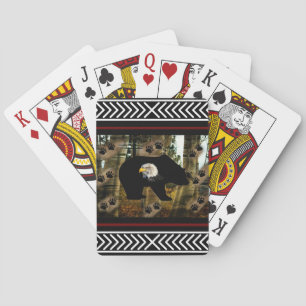 Jeu De Cartes Ours Noir Ourson Ourson Ourson Ours Empreintes de