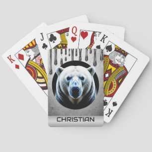 Jeu De Cartes Ours Polaire Avec Nom Personnalisé 🐻❄️
