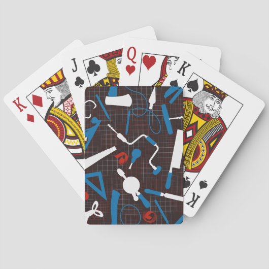 Jeu De Cartes Outils de menuiserie, travail du bois (dos)