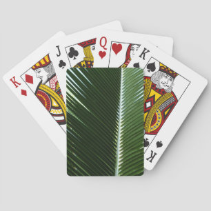Jeu De Cartes Overlapping Palm Fronds Tropical Green Abstract