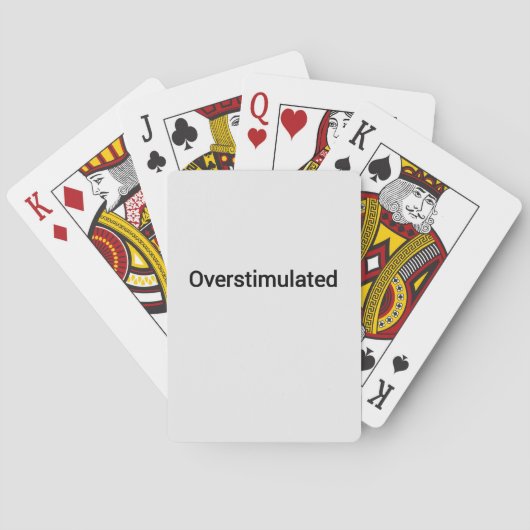 Jeu De Cartes overstimulated word text (dos)