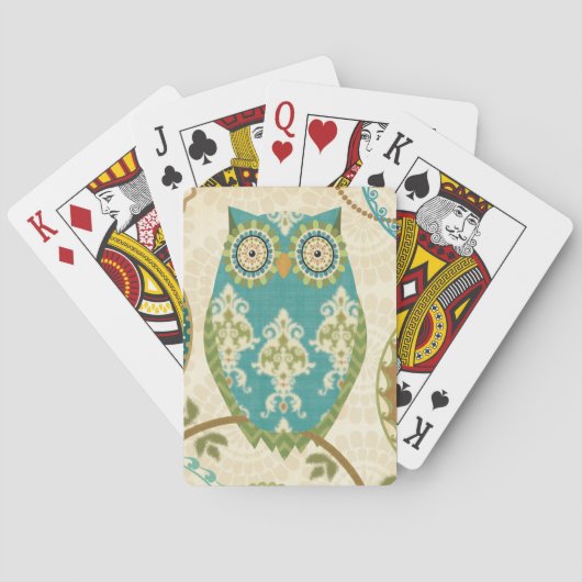 Jeu De Cartes Owl with Circulaire Patterns (dos)