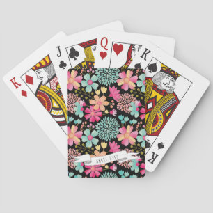 Jeu De Cartes Pack Cadeau de Gouache Florale Personnalisé