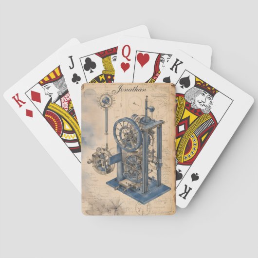 Jeu De Cartes Page Journal de junk Machinery Steampunk (dos)