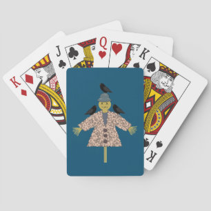 Jeu De Cartes Paille d'Halloween Scarecrow et Ravens