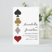 Jeu de cartes paillettes mariage casino Las Vegas (Debout devant)