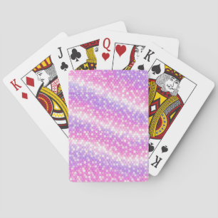 Jeu De Cartes Paillettes scintillantes roses et mauves