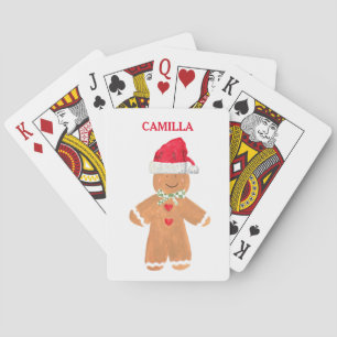 Jeu De Cartes Pain d'épices homme Noël nourriture biscuits festi
