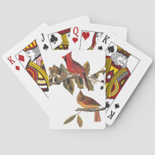 Jeu De Cartes Paire cardinale Audubon en amandiers sauvages