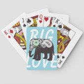 Jeu De Cartes Paisley Elephant Design Élégant Bleu clair (dos)