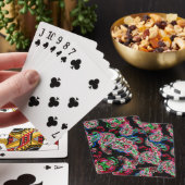 Jeu De Cartes Paisley Floral Pattern, Ethnic Arrière - plan. (In Situ)