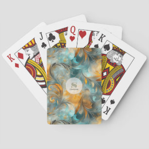 Jeu De Cartes Paisley métallique rustique Abstraite - Inspiré Vi
