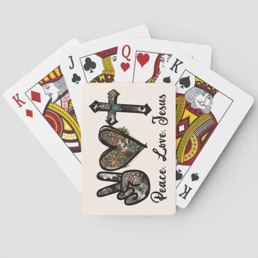 Jeu De Cartes Paix - Amour - Jésus (dos)