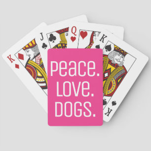 Jeu De Cartes PAIX pour le plaisir des cool. AMOUR. CHIENS  