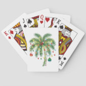 Jeu De Cartes Palmier de Noël tropical avec lumières et ornam (dos)
