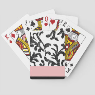 Jeu De Cartes Palmier tropical bleu et blanc de la Marine