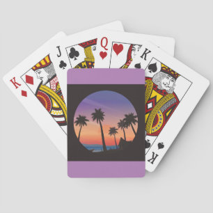 JEU DE CARTES PALMIERS DE PLAGE TROPICAUX JOUER AUX CARTES