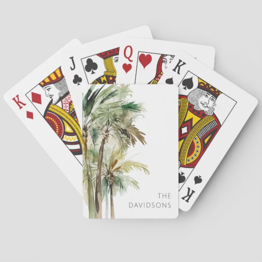 Jeu De Cartes Palmiers tropicaux modernes (dos)