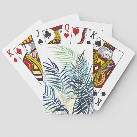 Jeu De Cartes Palmiers Twilight - Feuilles tropicaux (dos)
