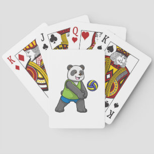 Jeu De Cartes Panda aux sports avec volleyball