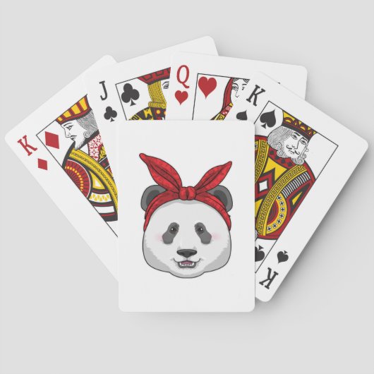 Jeu De Cartes Panda avec Bandana (dos)