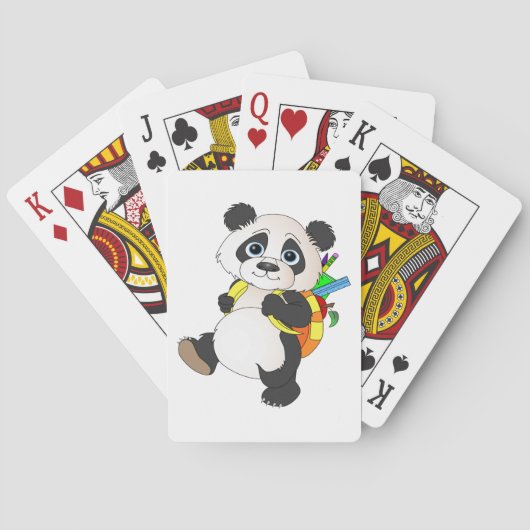 Jeu De Cartes Panda Bear avec sac à dos (dos)