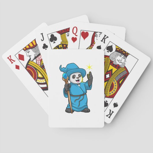 Jeu De Cartes Panda comme Assistant avec baguette magique (dos)