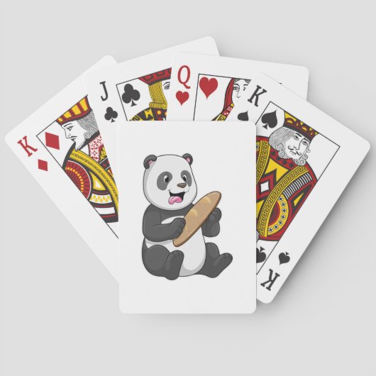 Jeu De Cartes Panda comme boulanger avec pain (dos)