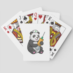 Jeu De Cartes Panda comme infirmière avec seringue